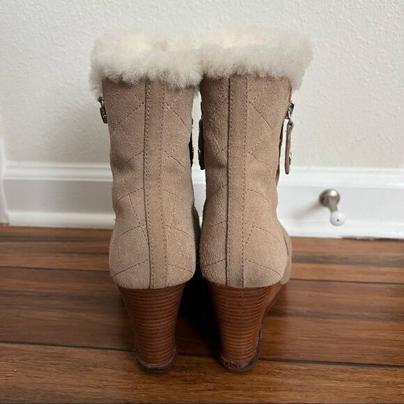 MICHAEL KORS Whitaker Wedge Dark Khaki 7.5 - Picture 3 of 9